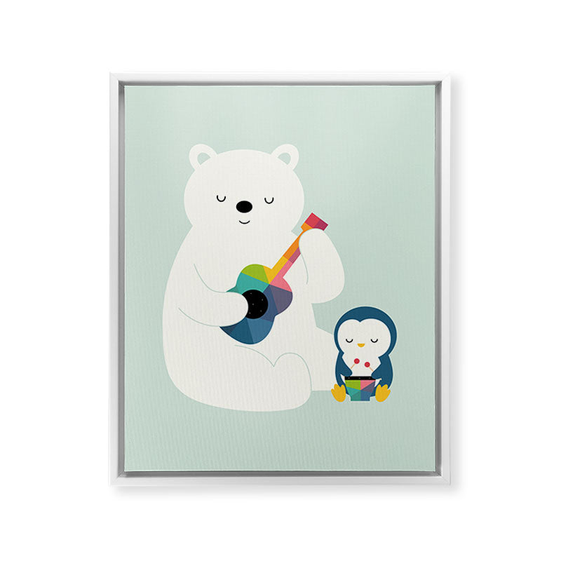 A Little Band Framed Canvas Print