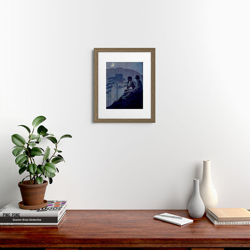 "Give me nights perfectly quiet...and I looking up at the stars" Leaves of Grass by Margaret Cook Framed Art Print