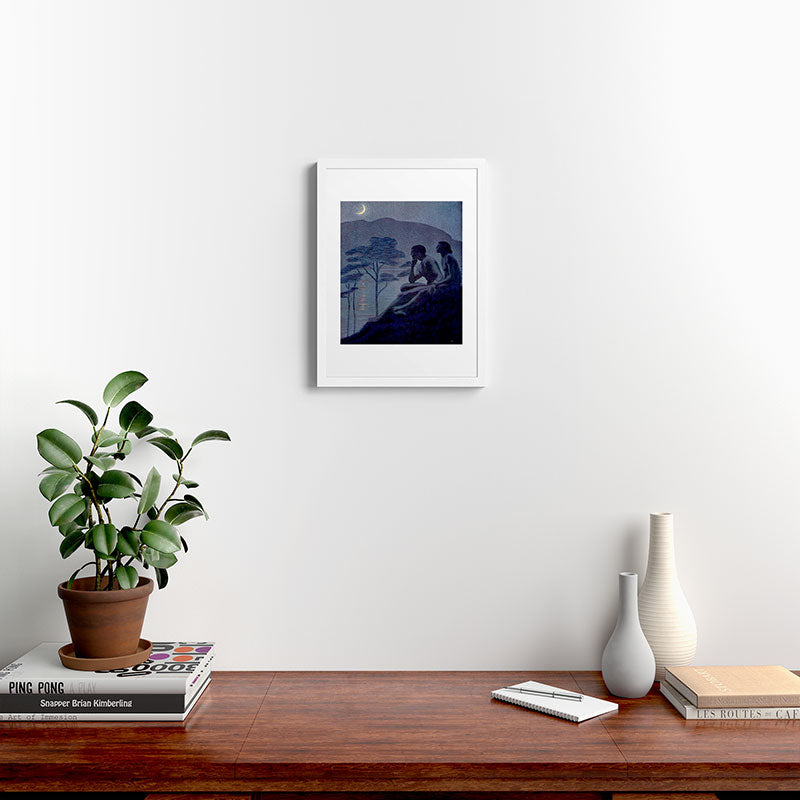 "Give me nights perfectly quiet...and I looking up at the stars" Leaves of Grass by Margaret Cook Framed Art Print