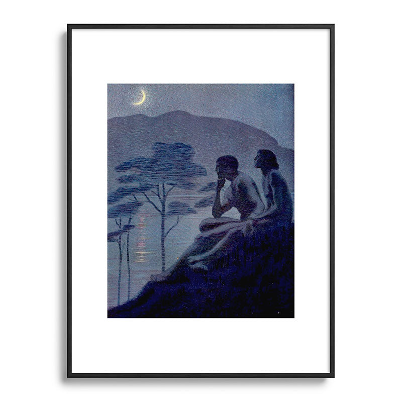 "Give me nights perfectly quiet...and I looking up at the stars" Leaves of Grass by Margaret Cook Framed Art Print