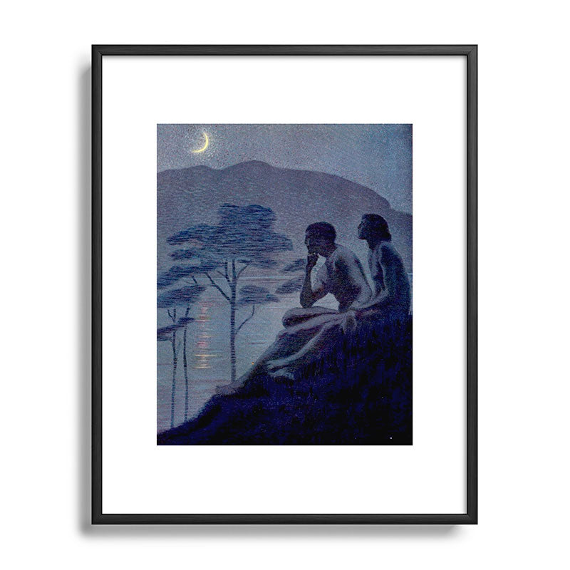 "Give me nights perfectly quiet...and I looking up at the stars" Leaves of Grass by Margaret Cook Framed Art Print