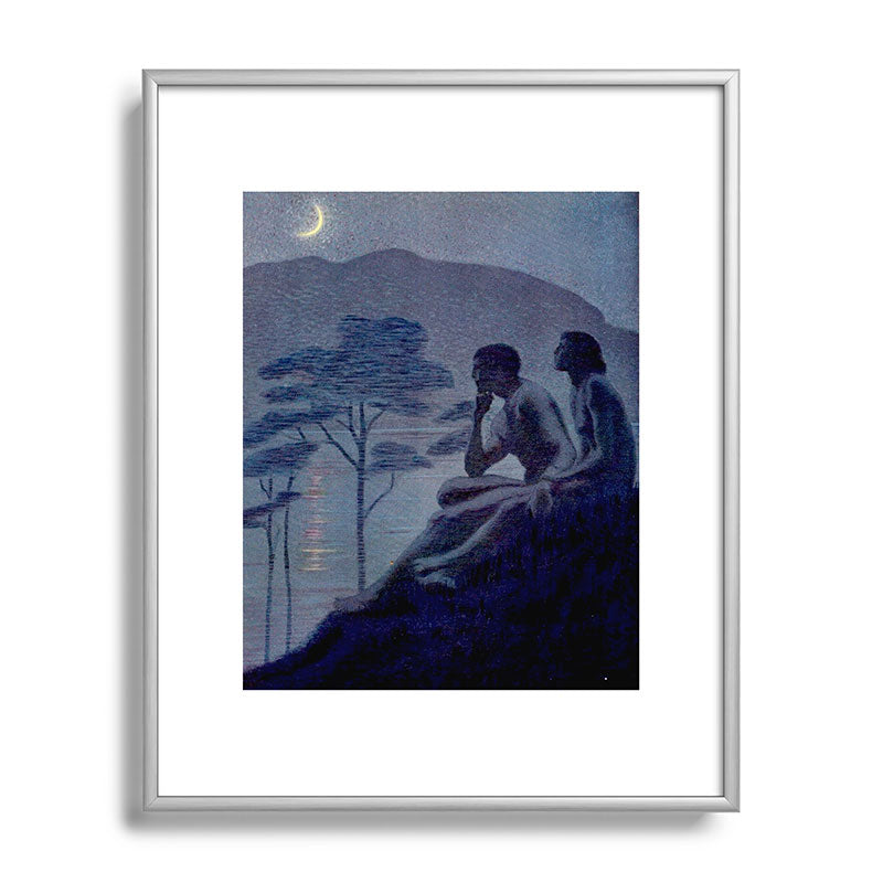 "Give me nights perfectly quiet...and I looking up at the stars" Leaves of Grass by Margaret Cook Framed Art Print