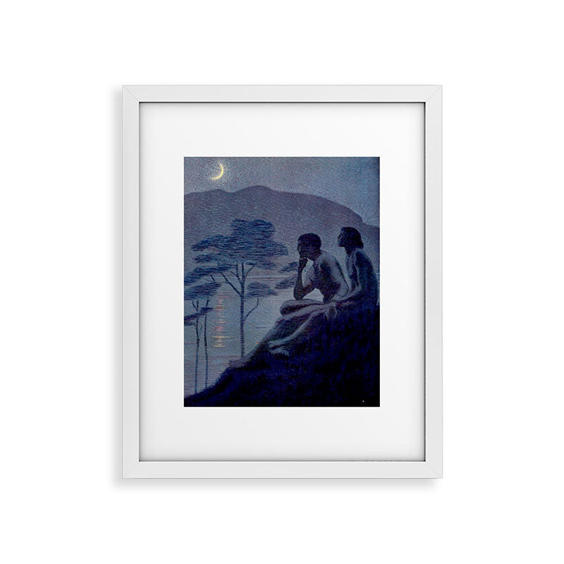 "Give me nights perfectly quiet...and I looking up at the stars" Leaves of Grass by Margaret Cook Framed Art Print
