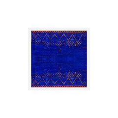 -A5- Royal Calm Blue Bohemian Moroccan Artwork. Art Print