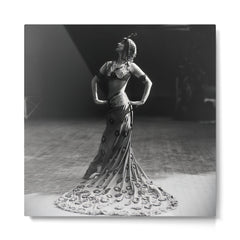 1920 Spanish Flamenco dancer vintage starlet Ruth St Denis black and white photograph  Metal Print
