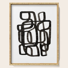 Writing On The Wall' Mid Century Modern Fun Abstract Shapes  Serving Tray