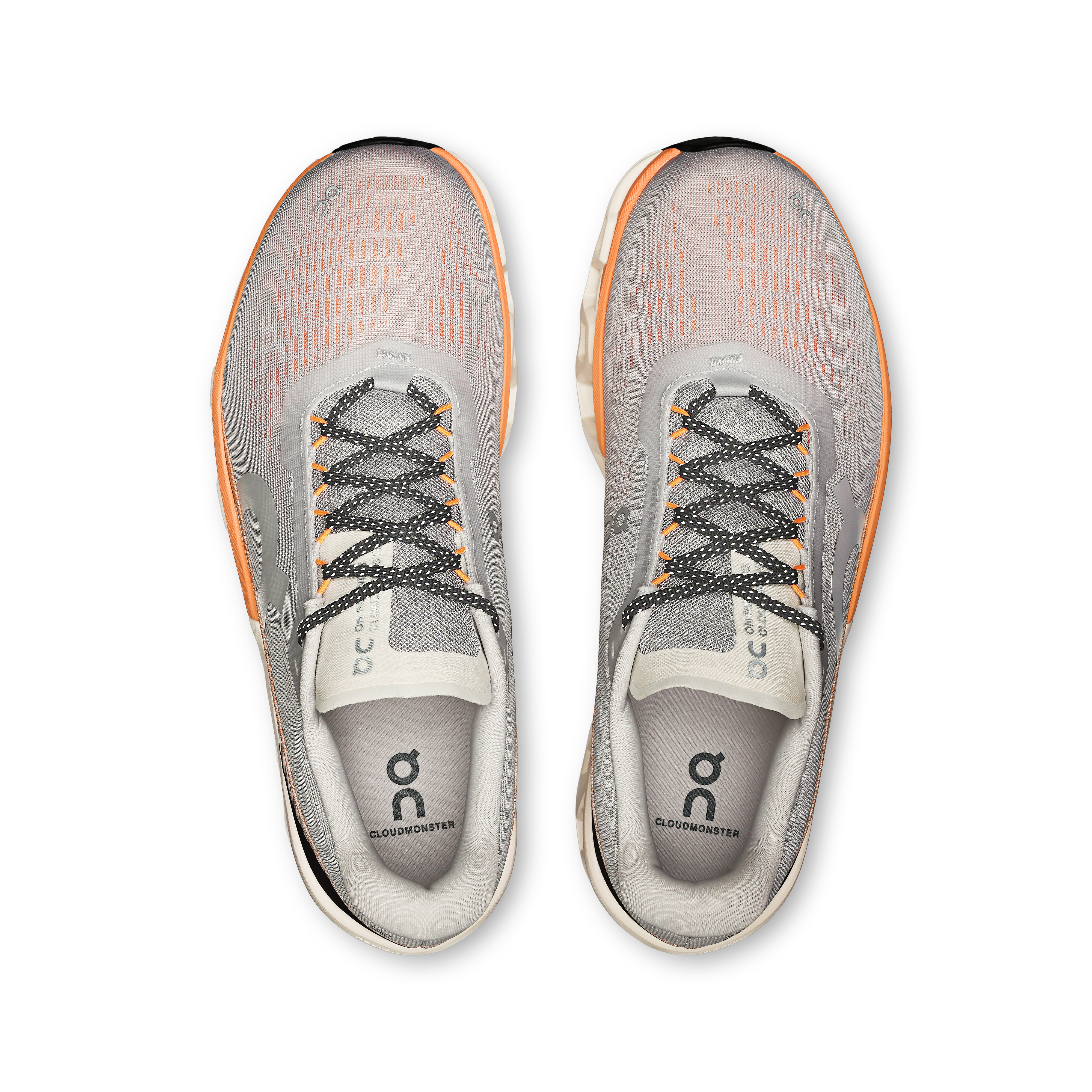 On Running Men's Cloudmonster 2 Shoes - Glacier / Tangerine