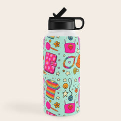 90's Things Print Water Bottle