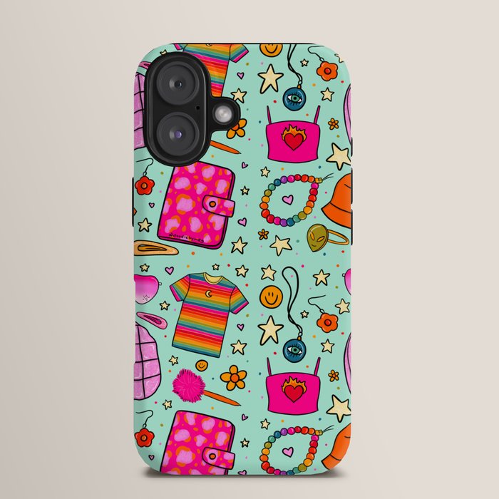 90's Things Print iPhone Case