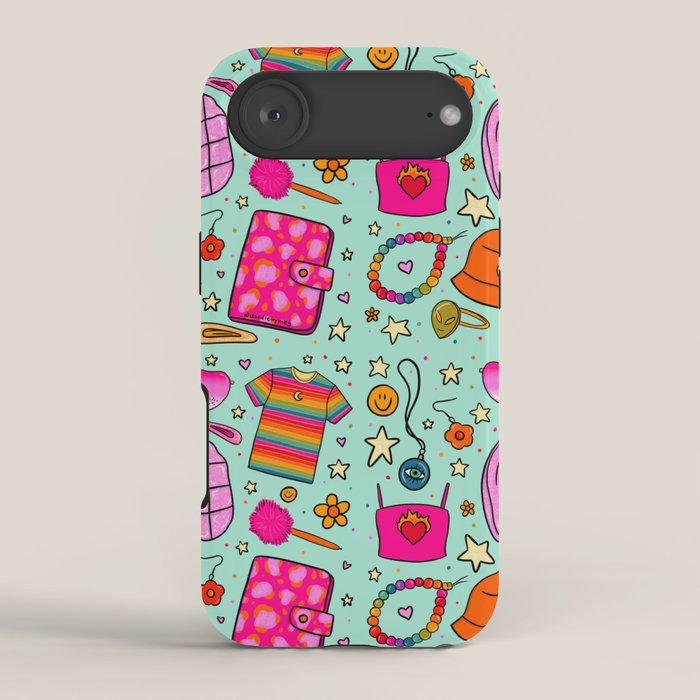 90's Things Print iPhone Case