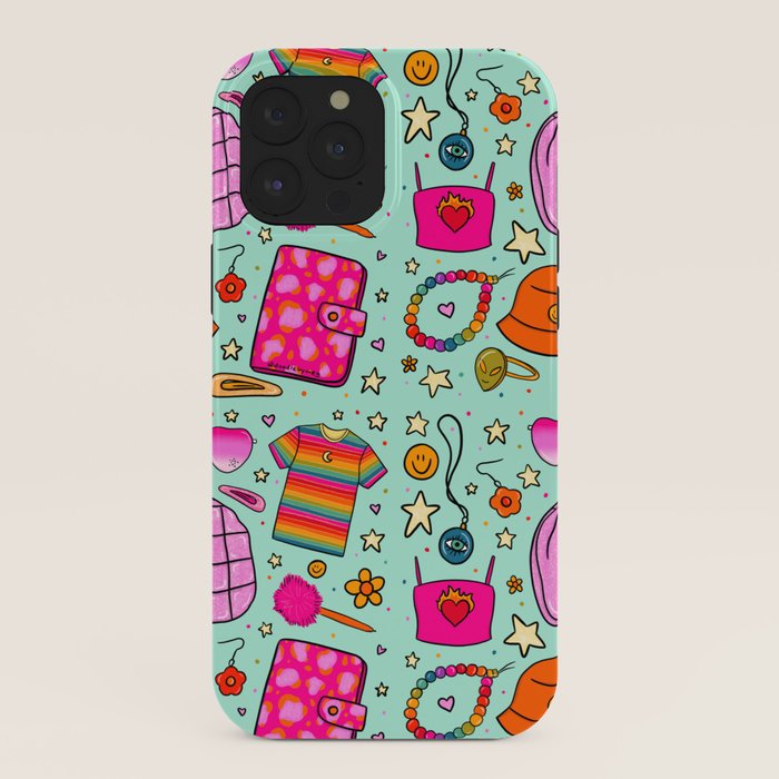 90's Things Print iPhone Case