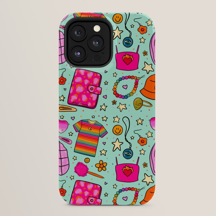 90's Things Print iPhone Case