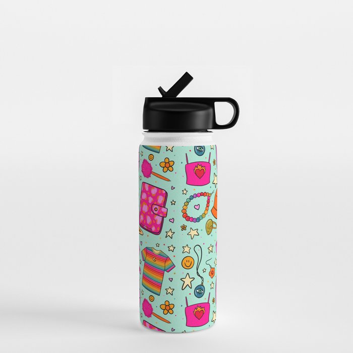90's Things Print Water Bottle