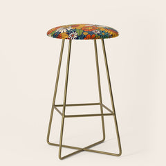 70s Retro Floral - Bold Stool