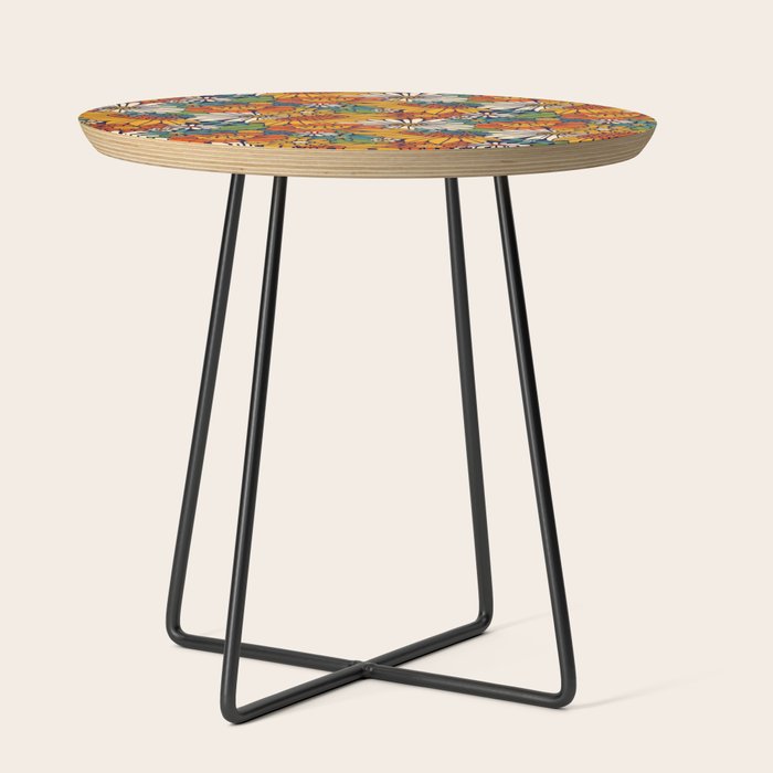70s Retro Floral - Bold Side Table