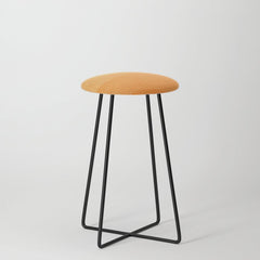 70s Style Golden Sunset Abstract Landscape Stool