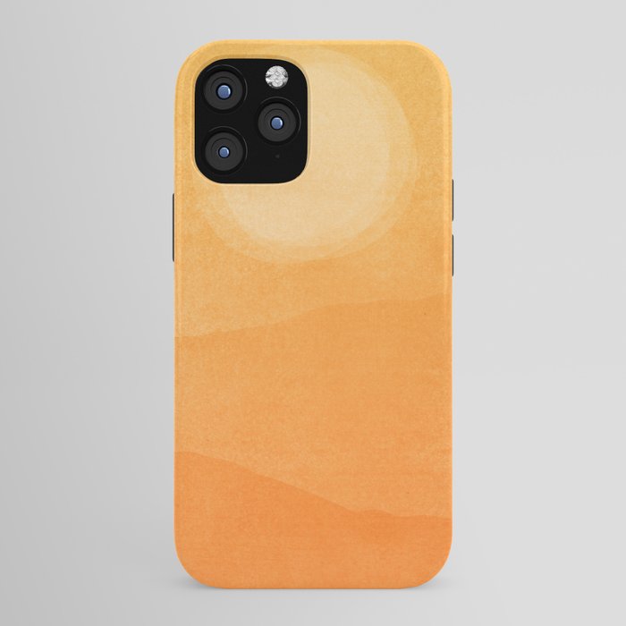 70s Style Golden Sunset Abstract Landscape iPhone Case