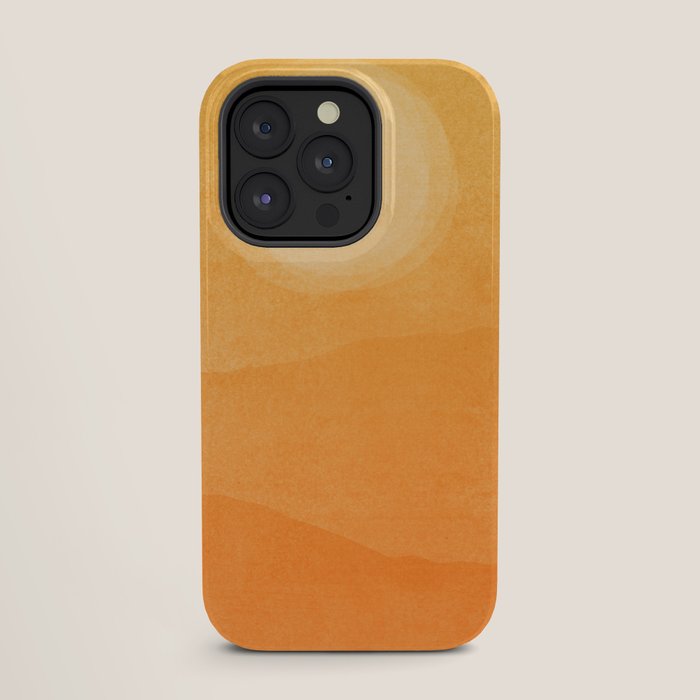70s Style Golden Sunset Abstract Landscape iPhone Case