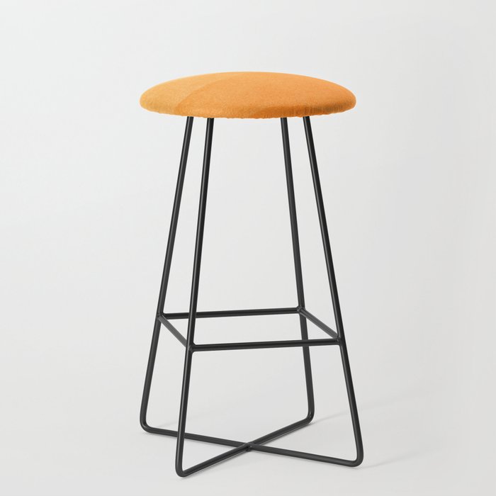 70s Style Golden Sunset Abstract Landscape Stool