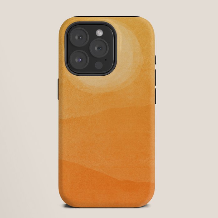 70s Style Golden Sunset Abstract Landscape iPhone Case