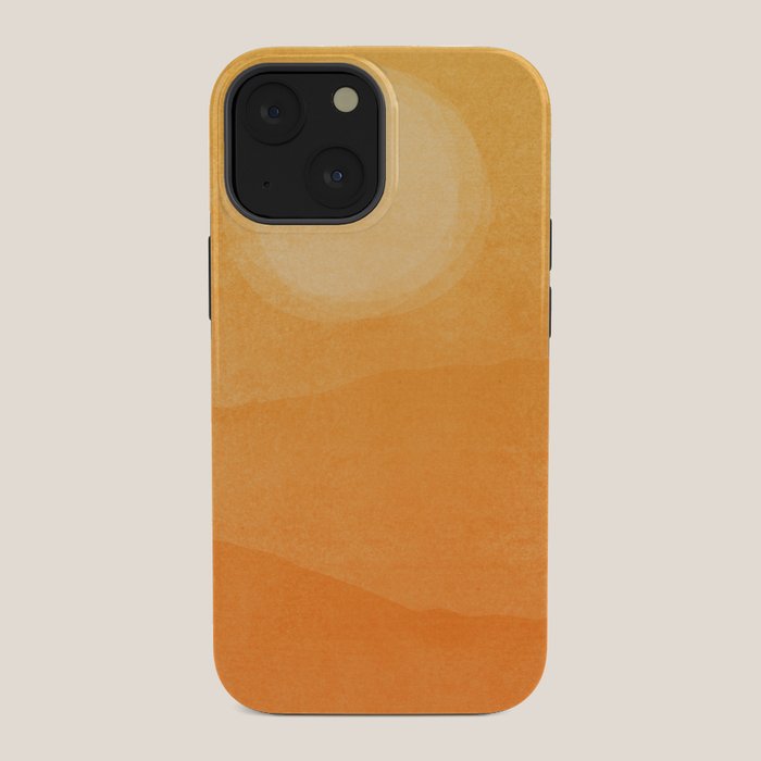 70s Style Golden Sunset Abstract Landscape iPhone Case