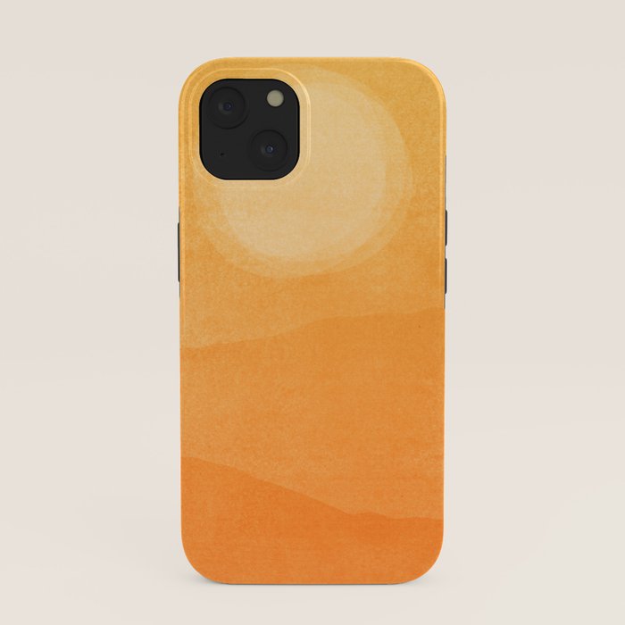 70s Style Golden Sunset Abstract Landscape iPhone Case