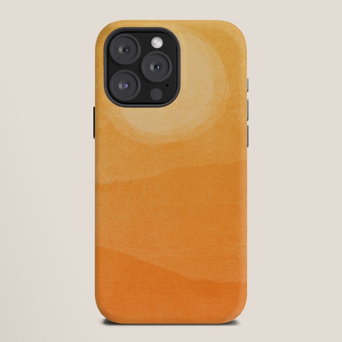 70s Style Golden Sunset Abstract Landscape iPhone Case