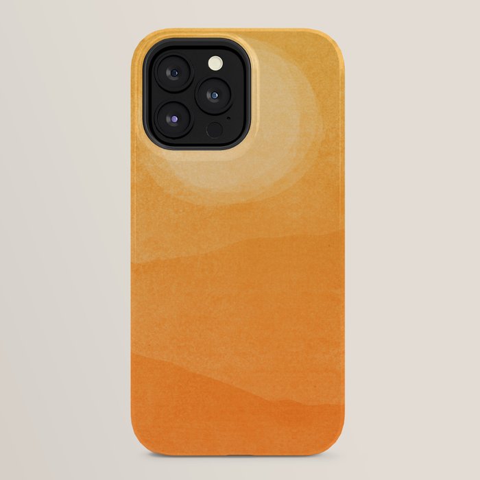 70s Style Golden Sunset Abstract Landscape iPhone Case