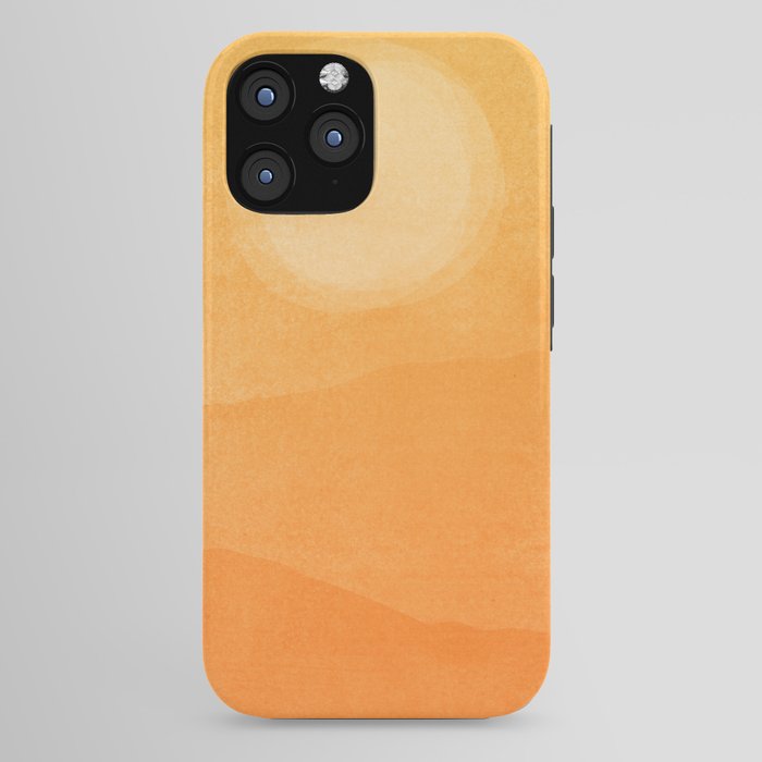 70s Style Golden Sunset Abstract Landscape iPhone Case