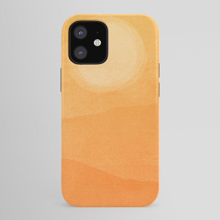 70s Style Golden Sunset Abstract Landscape iPhone Case