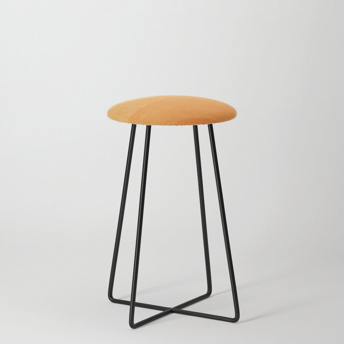 70s Style Golden Sunset Abstract Landscape Stool