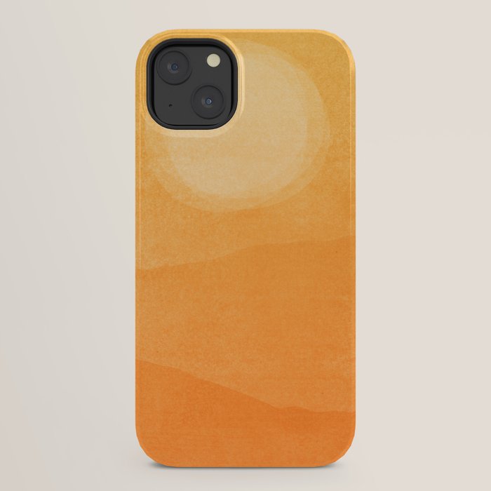 70s Style Golden Sunset Abstract Landscape iPhone Case