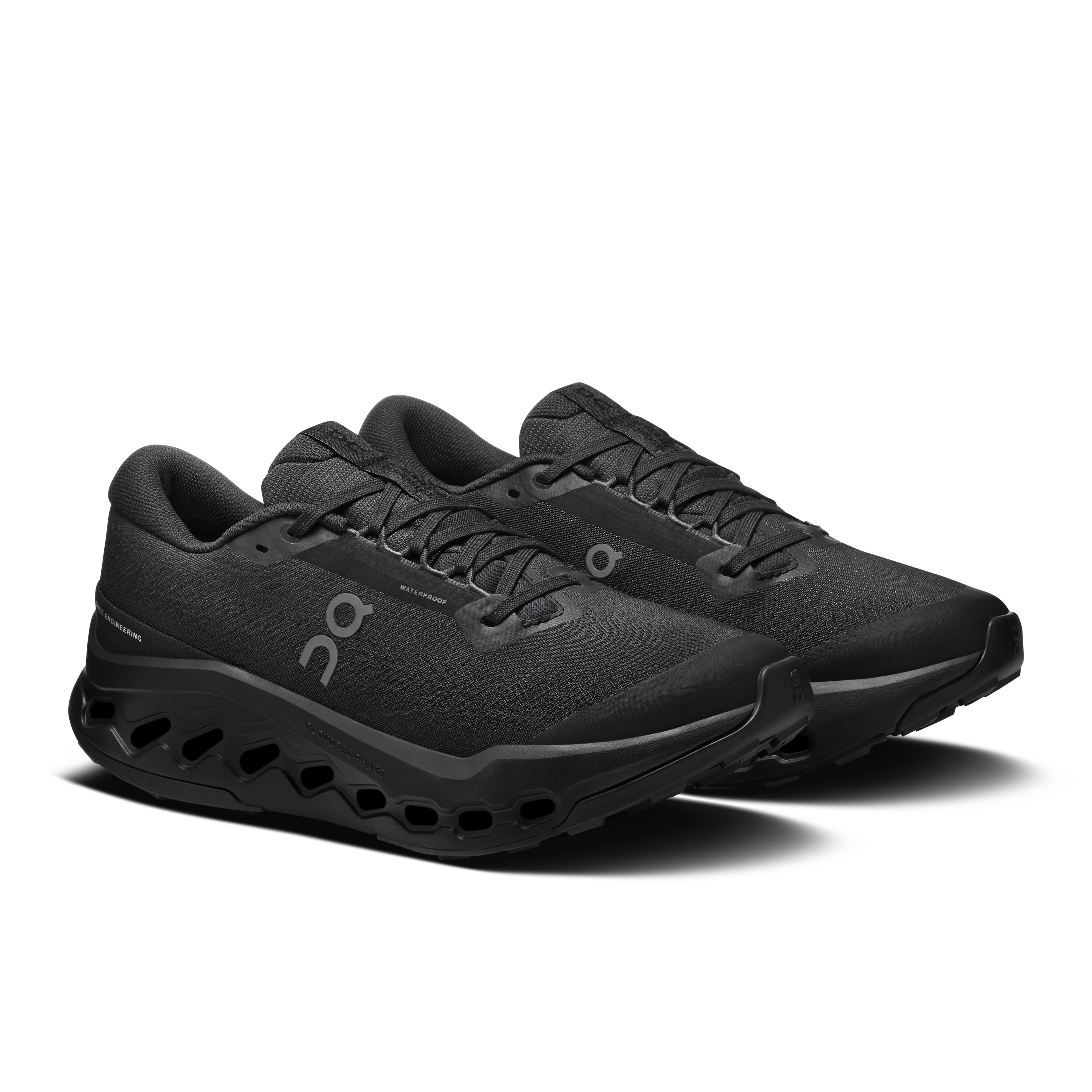 On Running Women's Cloudsurfer Trail 2 Waterproof Shoes - Black / Black
