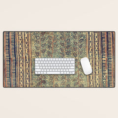 18th Century Indian Tree Textile Digital Art Painting  Desk Mat