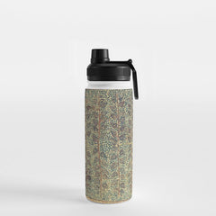 18th Century Indian Tree Textile Digital Art Painting  Water Bottle
