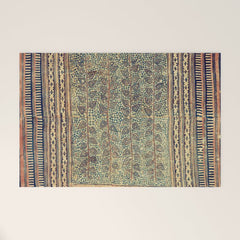 18th Century Indian Tree Textile Digital Art Painting  Welcome Mat