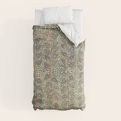 18th Century Indian Tree Textile Digital Art Painting  Comforter