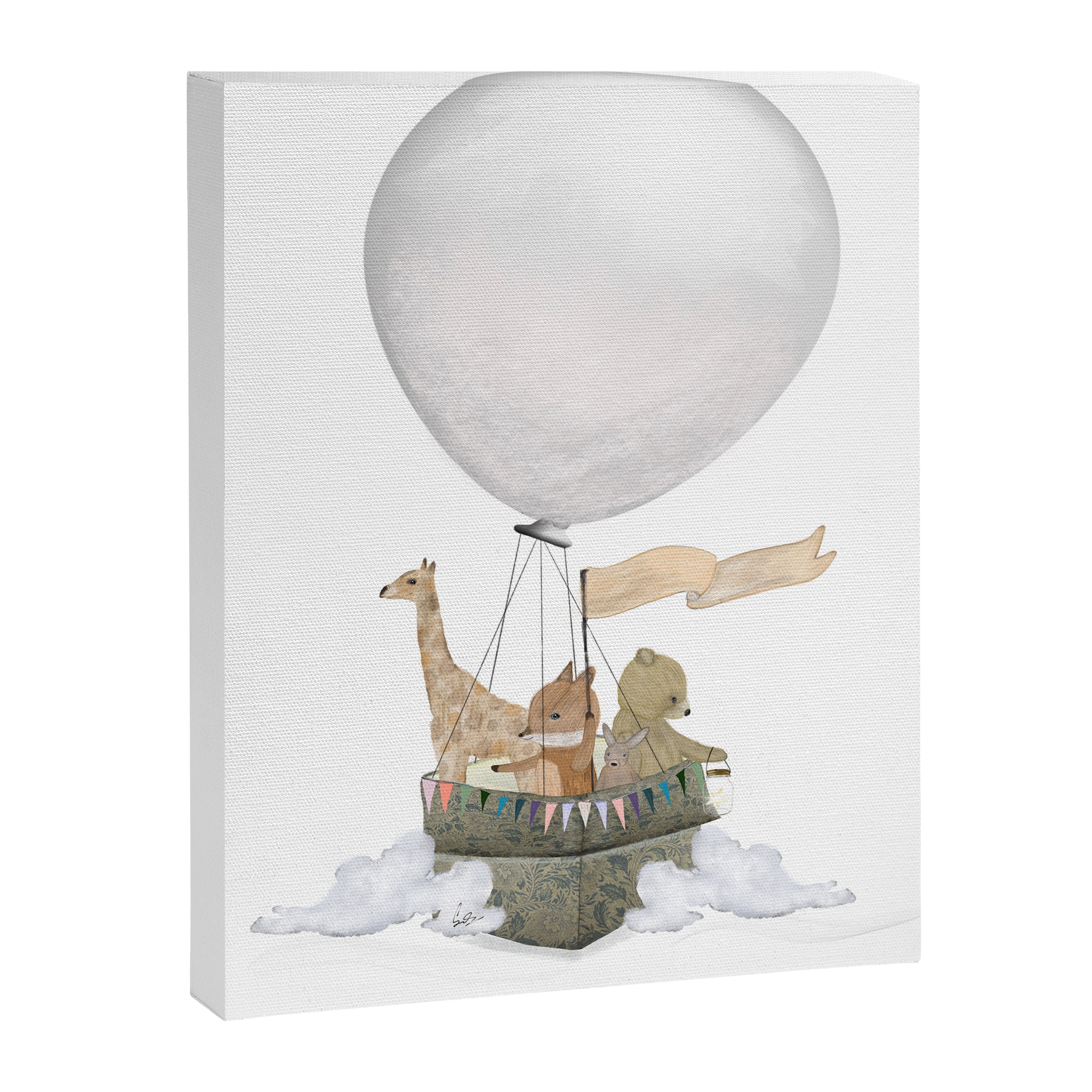 a little balloon adventure Canvas Print