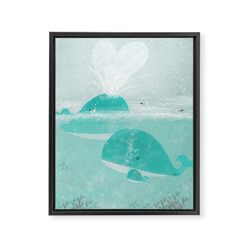 a little love Framed Canvas Print