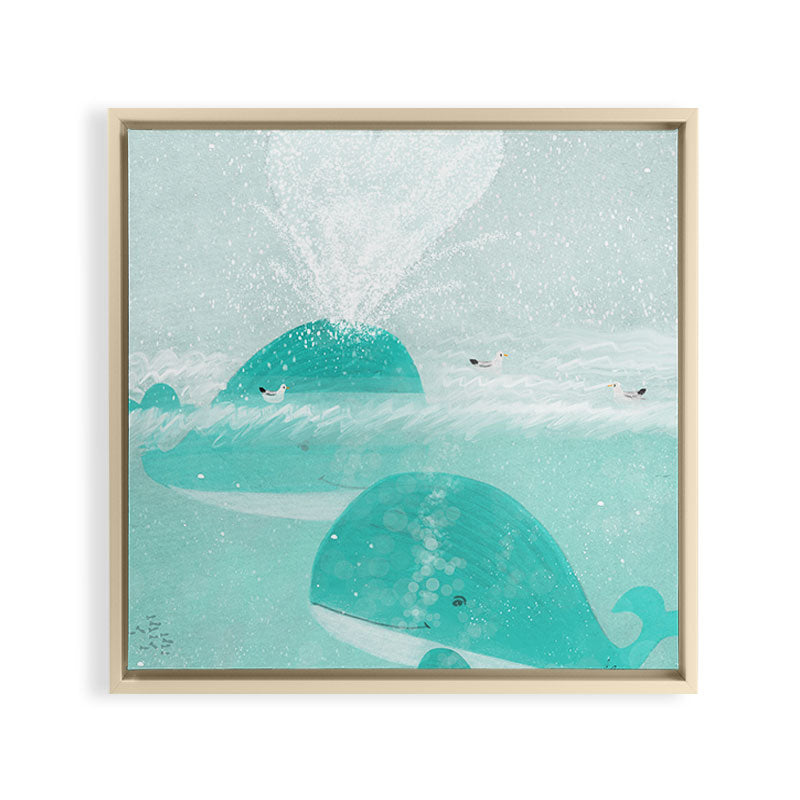 a little love Framed Canvas Print