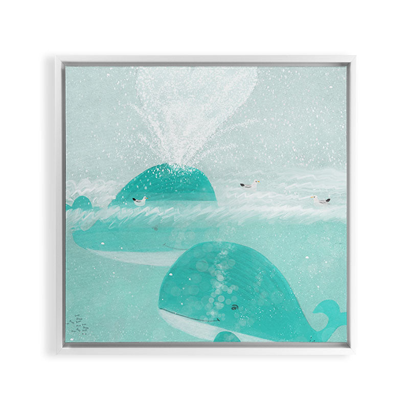 a little love Framed Canvas Print