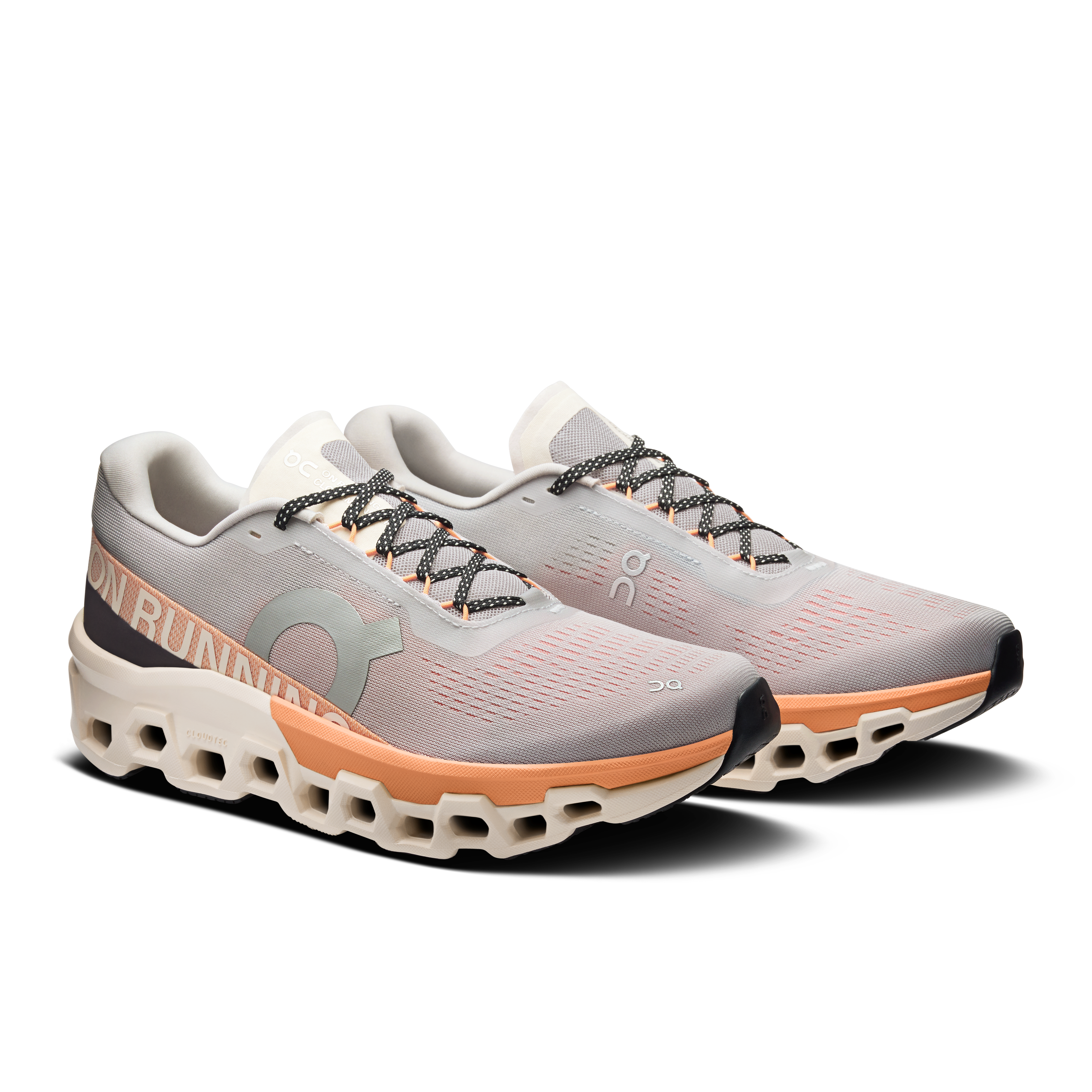 On Running Men's Cloudmonster 2 Shoes - Glacier / Tangerine