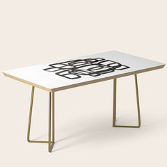 Writing On The Wall' Mid Century Modern Fun Abstract Shapes  Coffee Table