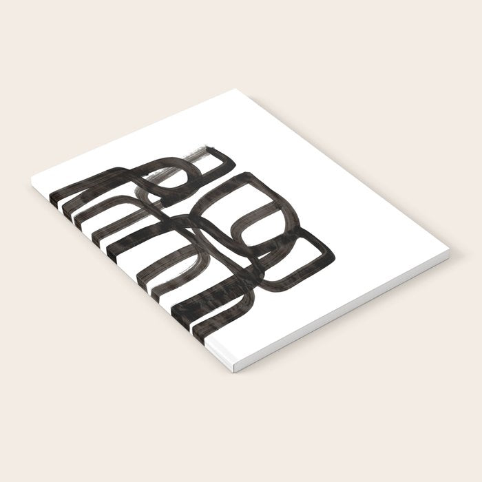 Writing On The Wall' Mid Century Modern Fun Abstract Shapes  Notebook