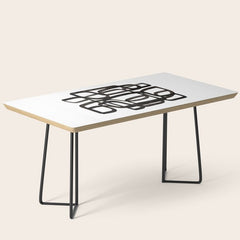 Writing On The Wall' Mid Century Modern Fun Abstract Shapes  Coffee Table