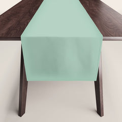 1950s Atomic Age Retro Starbursts in Aqua Mint and Black Table Runner