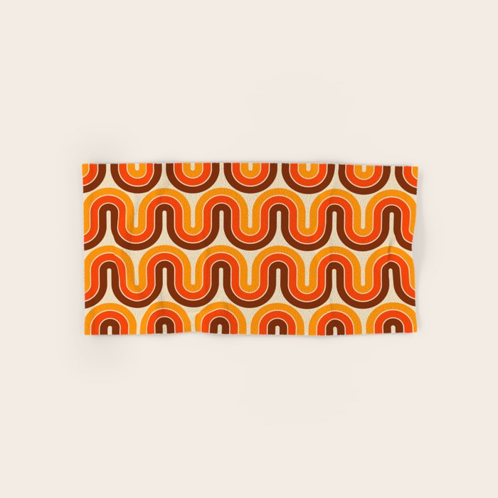 70s Retro Vintage Style 821 Autumn Bath Towel