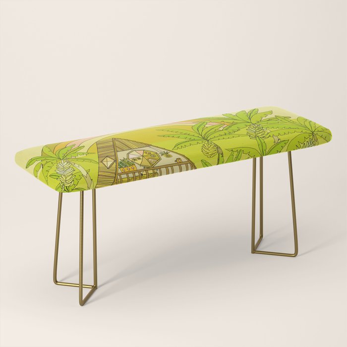a frame simple living // banana pancakes // retro surf art by surfy birdy Bench