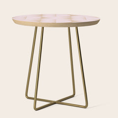 "Grapes and apple slices (pale pink)" Side Table