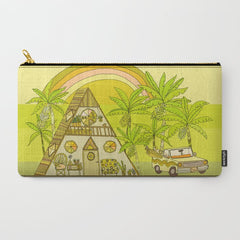 a frame simple living // banana pancakes // retro surf art by surfy birdy Carry All Pouch